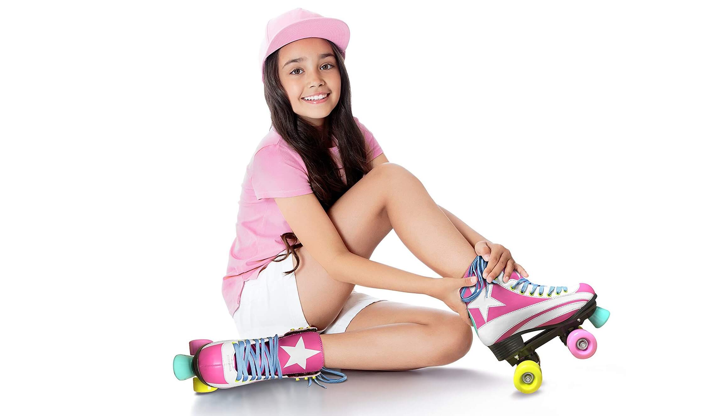 Hikole Patins à roulettes pour Filles, Patins à roulettes Lumineux