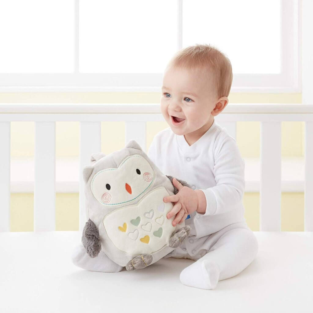 chouette peluche à bruit blanc