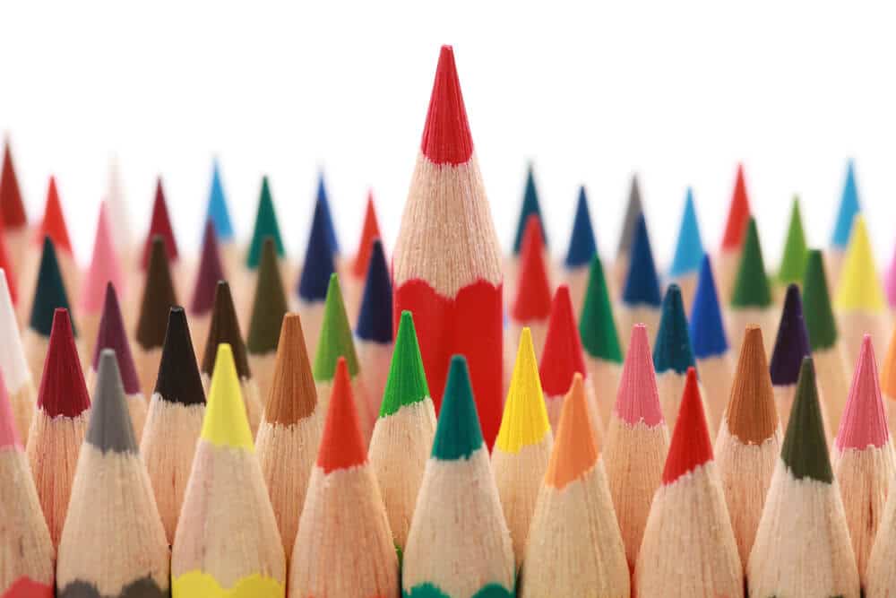 boite de crayons de couleur