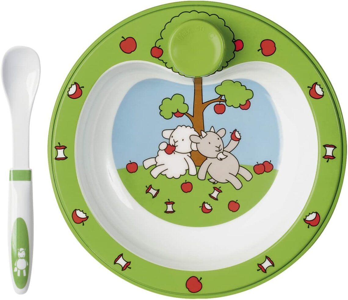 Nuby Assiette Chauffante avec Ventouse et Cuillère +3m 400ml