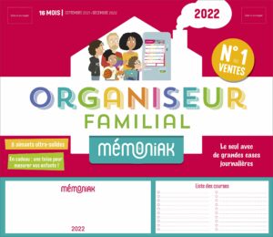 Le Bloc hebdomadaire organiseur familial - Mémoniak - 2024 - Accessoires  Organisation familiale